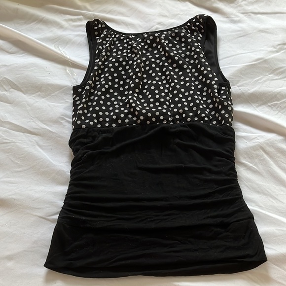 Black and white polka dot tank top - Picture 3 of 3